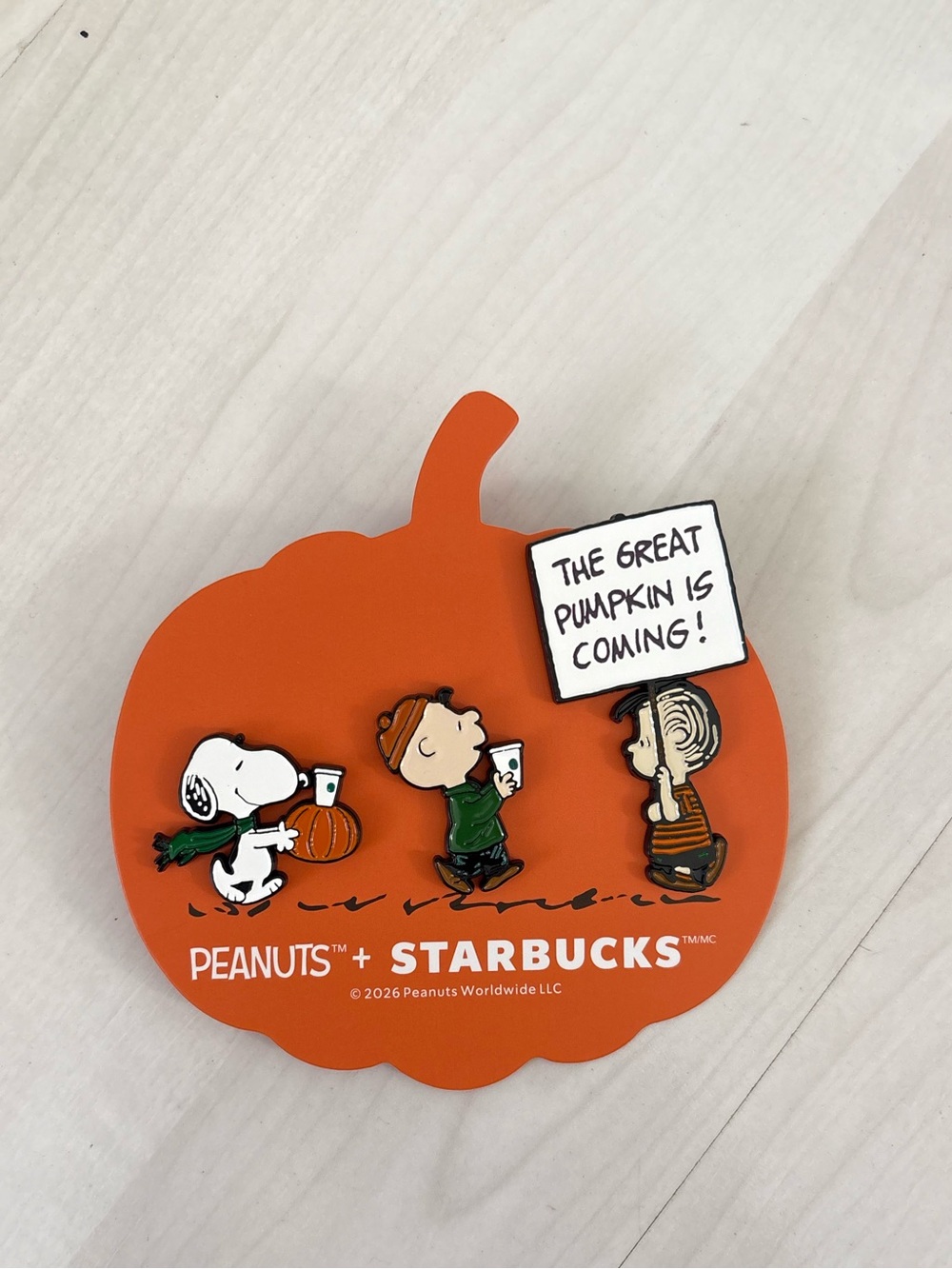 Starbucks Peanuts Snoopy 3 Pack Pins